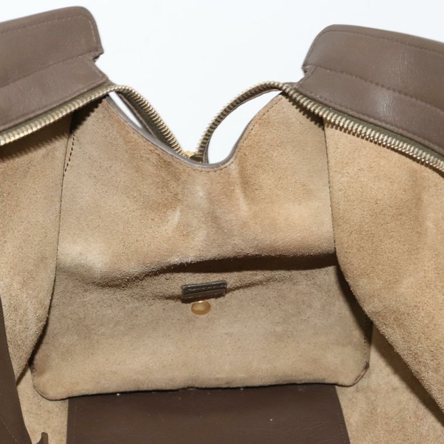【日本直送】SAINT LAURENT Cabas 經典款手提包，棕色金色皮革，貨號 311208，正品編號 183295A-21