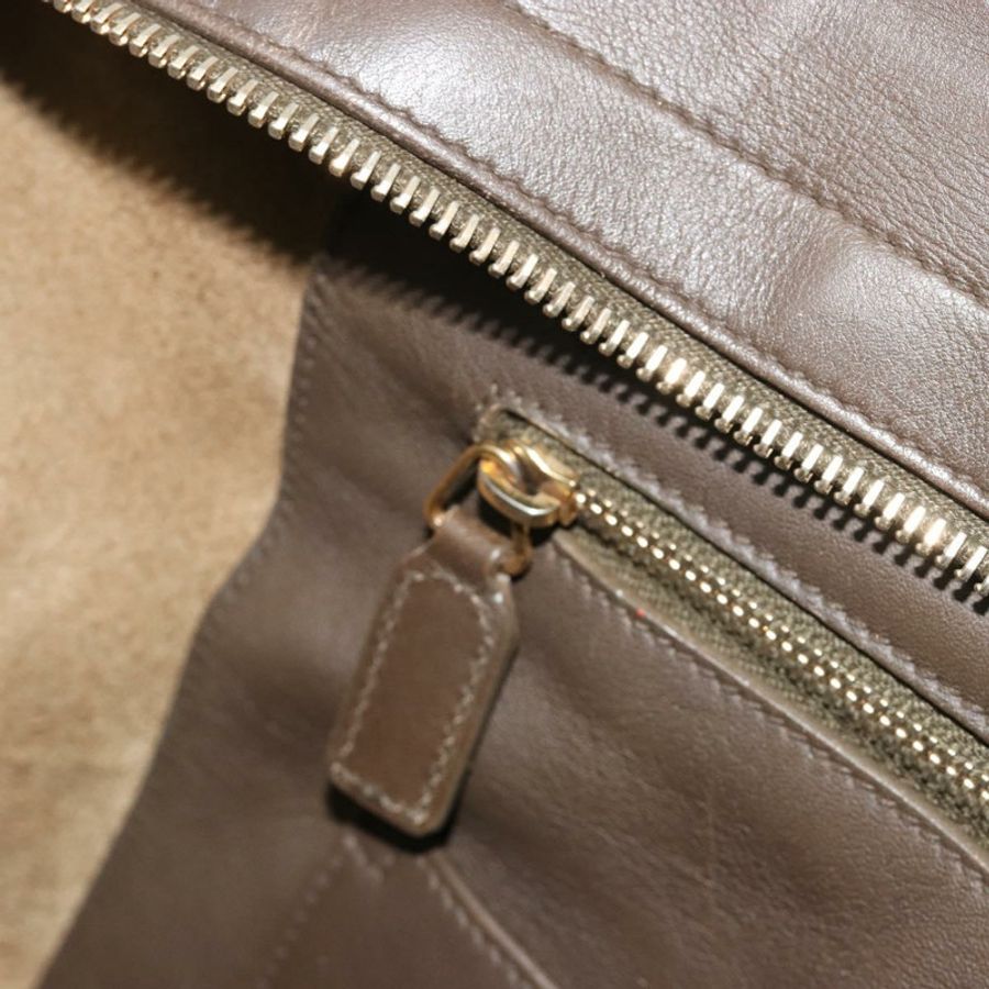 【日本直送】SAINT LAURENT Cabas 經典款手提包，棕色金色皮革，貨號 311208，正品編號 183295A-23