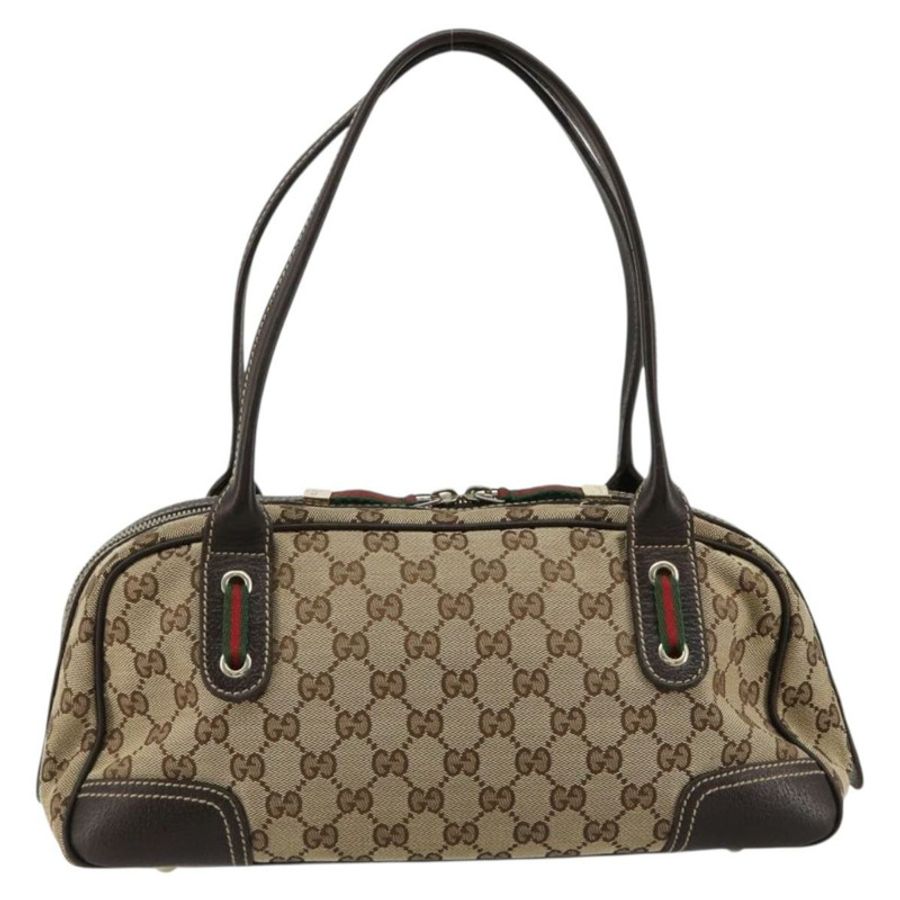 【日本直送】GUCCI GG帆布Princey Web Sherry系列手提包 米色 金色 161720 正品 183790A-1