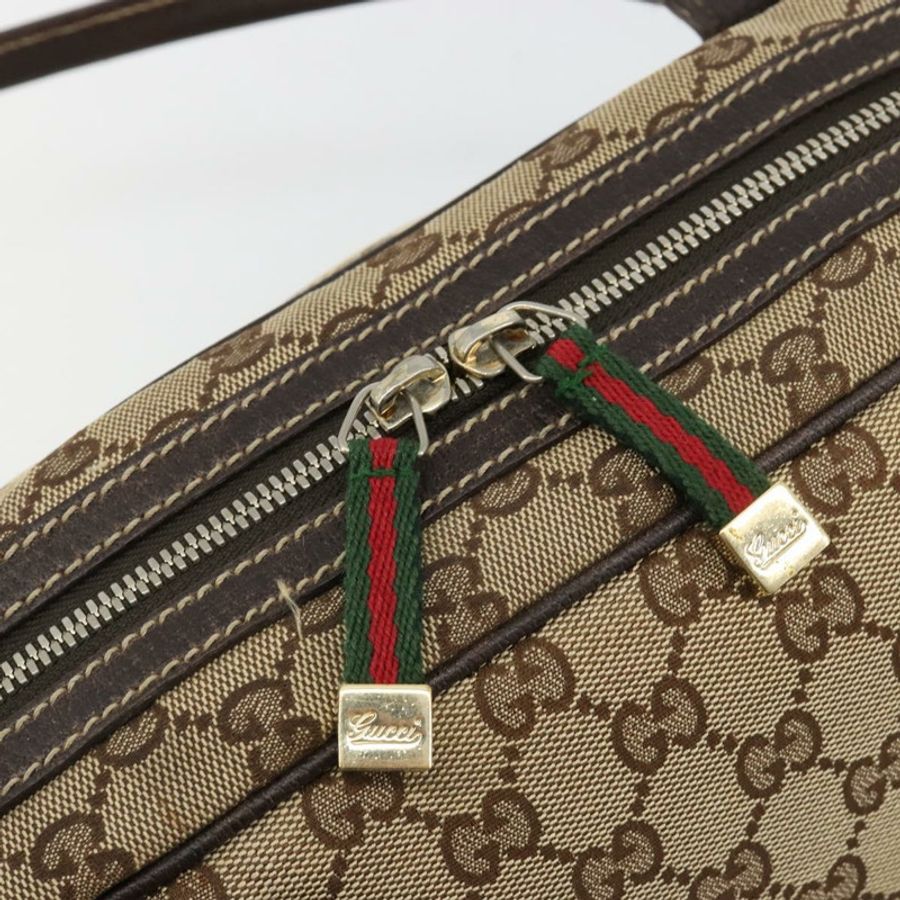 【日本直送】GUCCI GG帆布Princey Web Sherry系列手提包 米色 金色 161720 正品 183790A-17