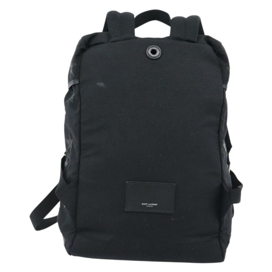 【日本直送】SAINT LAURENT 背包帆布黑色銀色正品 ka4606A-1