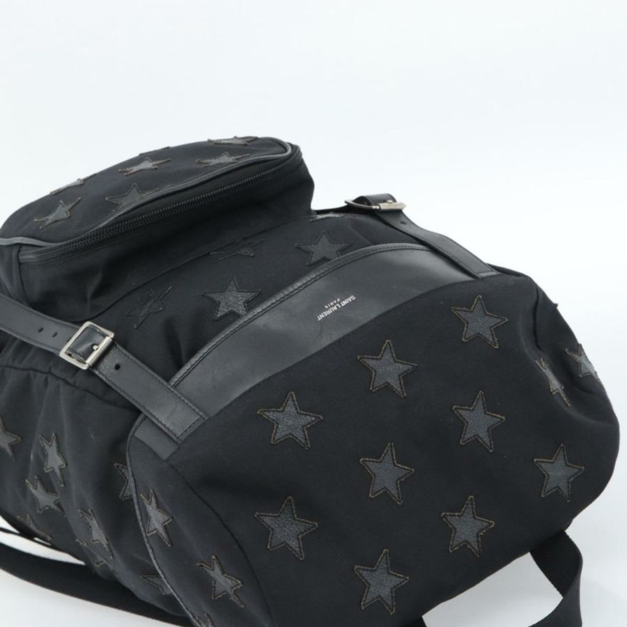 【日本直送】SAINT LAURENT 背包帆布黑色銀色正品 ka4606A-5