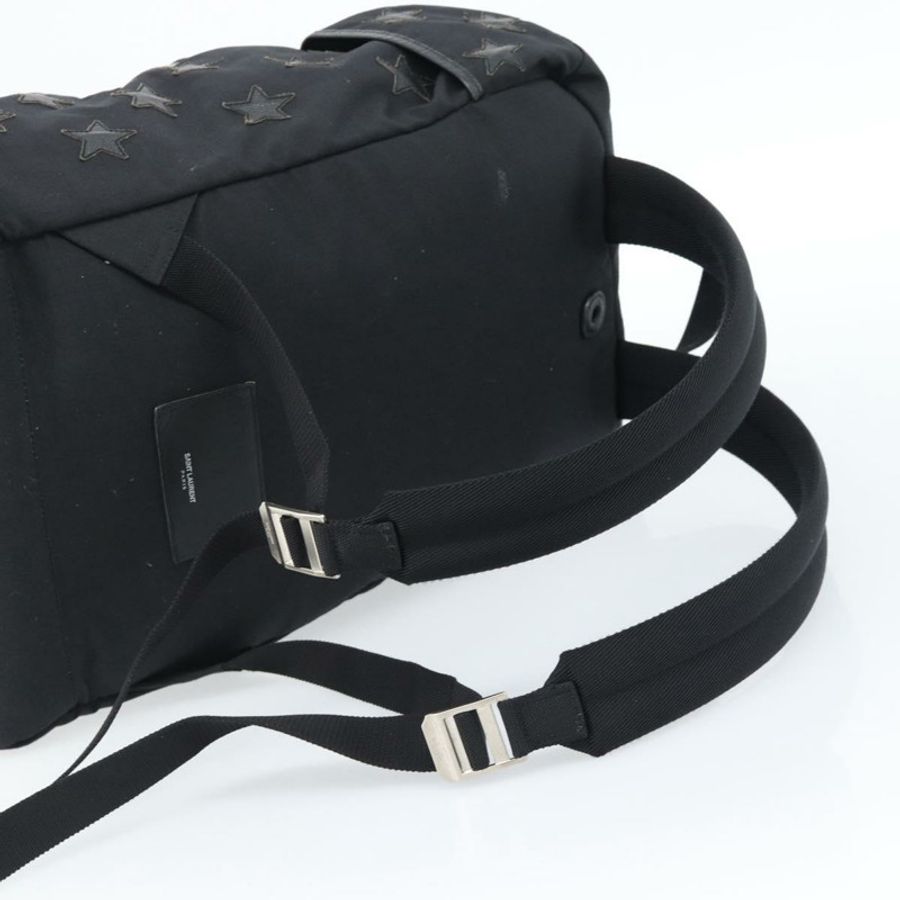 【日本直送】SAINT LAURENT 背包帆布黑色銀色正品 ka4606A-8