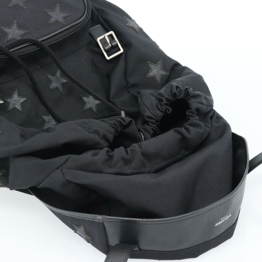 【日本直送】SAINT LAURENT 背包帆布黑色銀色正品 ka4606A-9