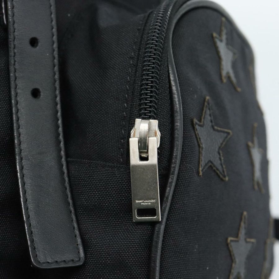 【日本直送】SAINT LAURENT 背包帆布黑色銀色正品 ka4606A-20