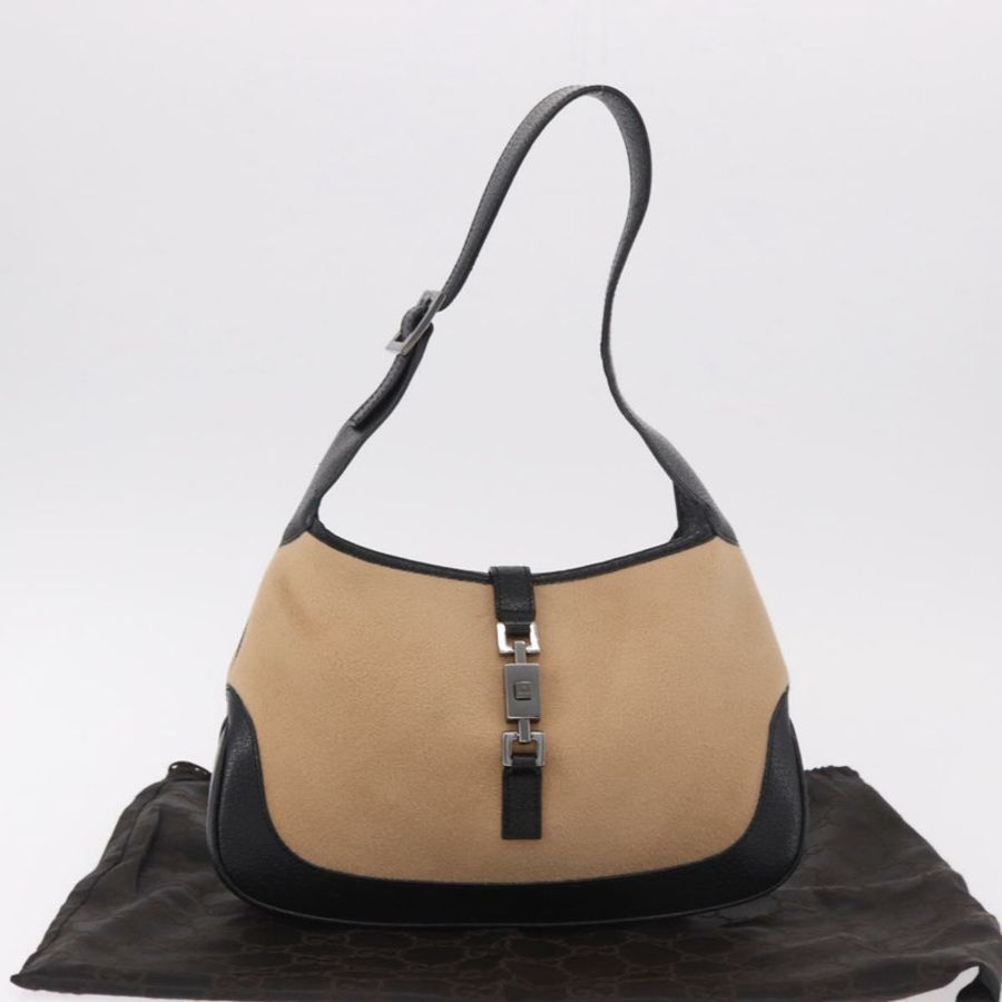 【日本直送】GUCCI Jackie 肩背包 棉 米色 銀色 001 3735 正品 183492V-11