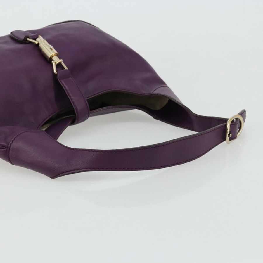 【日本直送】GUCCI Jackie 肩背包 皮革 紫色 金色 277520 正品 183452V-6