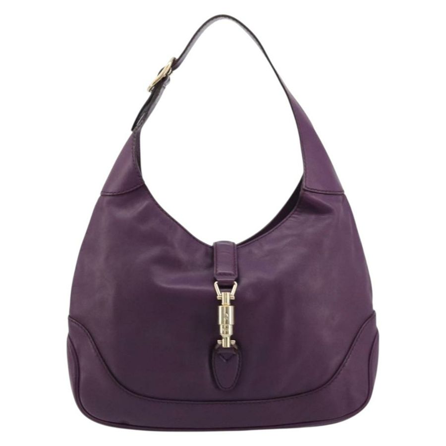 【日本直送】GUCCI Jackie 肩背包 皮革 紫色 金色 277520 正品 183452V-12