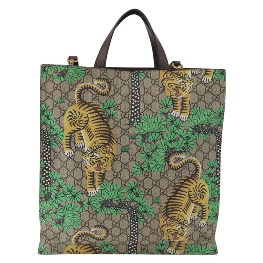 【日本直送】GUCCI GG Supreme 托特包 PVC 兩用 米色/金色 450950 正品 184131V-1