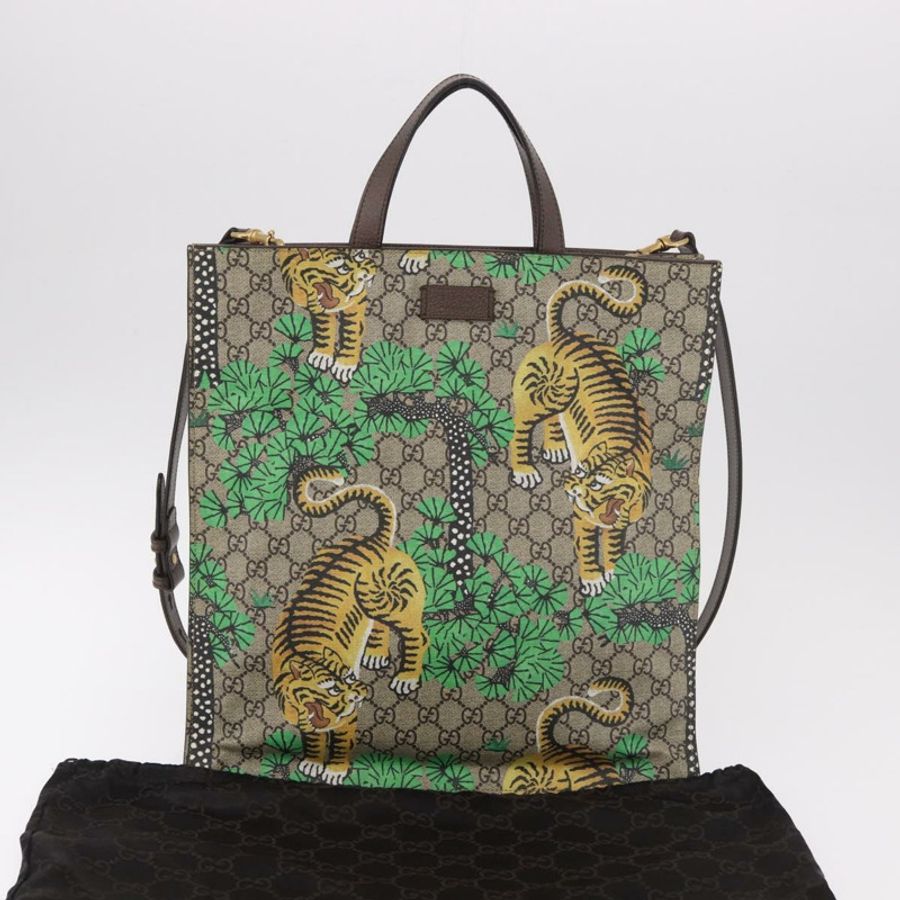 【日本直送】GUCCI GG Supreme 托特包 PVC 兩用 米色/金色 450950 正品 184131V-11