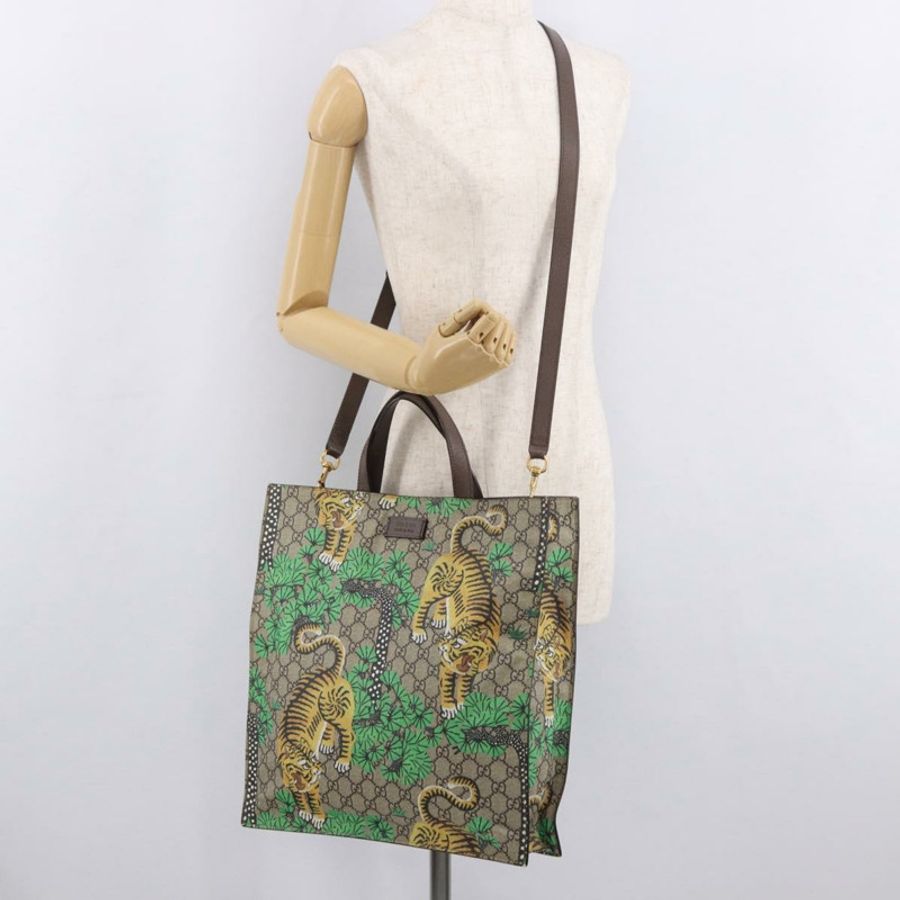 【日本直送】GUCCI GG Supreme 托特包 PVC 兩用 米色/金色 450950 正品 184131V-27