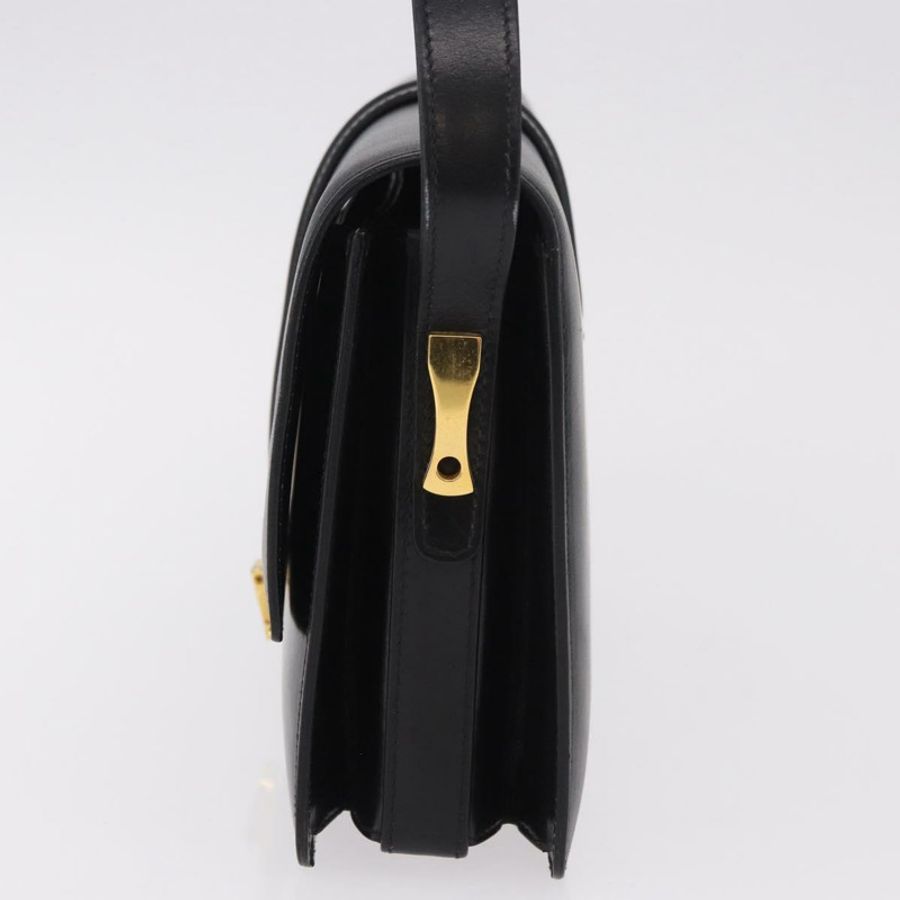 【日本直送】GUCCI 黑色金色皮革單肩包，正品編號 183812V-2