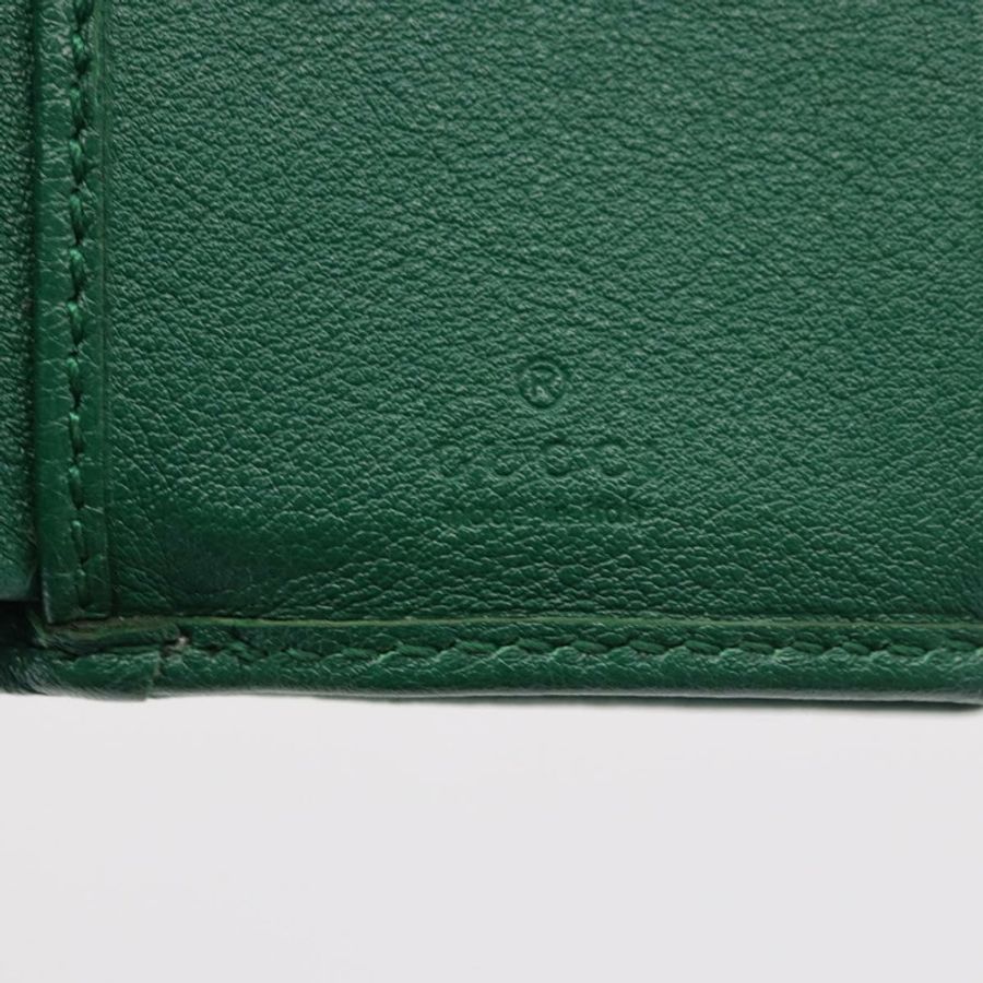 【日本直送】GUCCI 馬銜扣迷你皮夾，皮革材質，綠色/金色，貨號 659632，正品編號 183124M-17