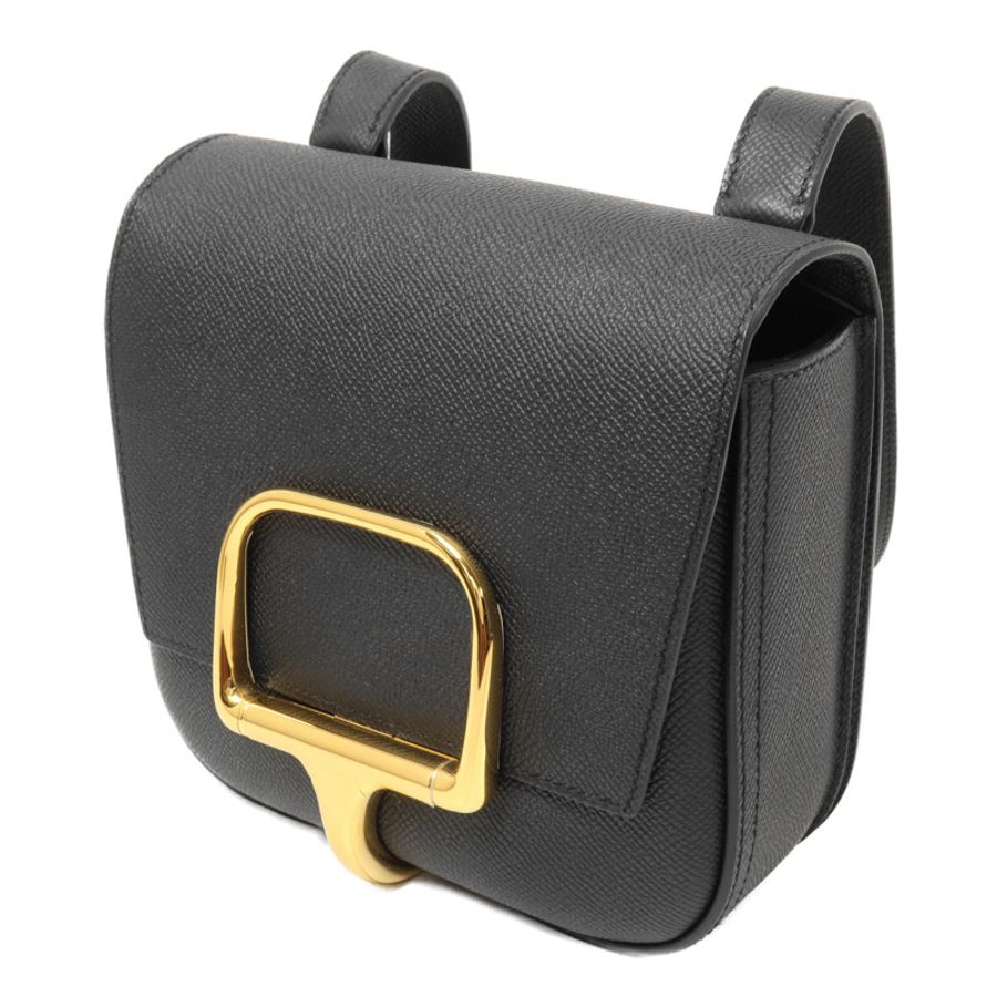HERMES Epsom皮革Della Cavalleria Mini肩背袋Noir-2