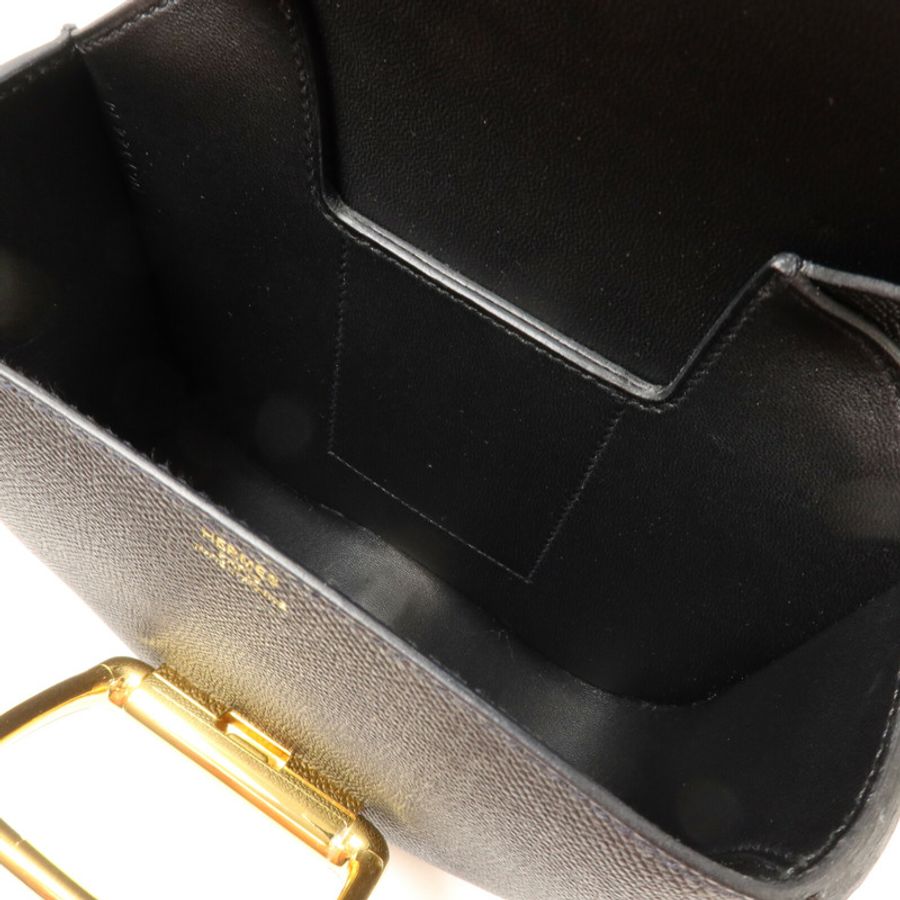 HERMES Epsom皮革Della Cavalleria Mini肩背袋Noir-4