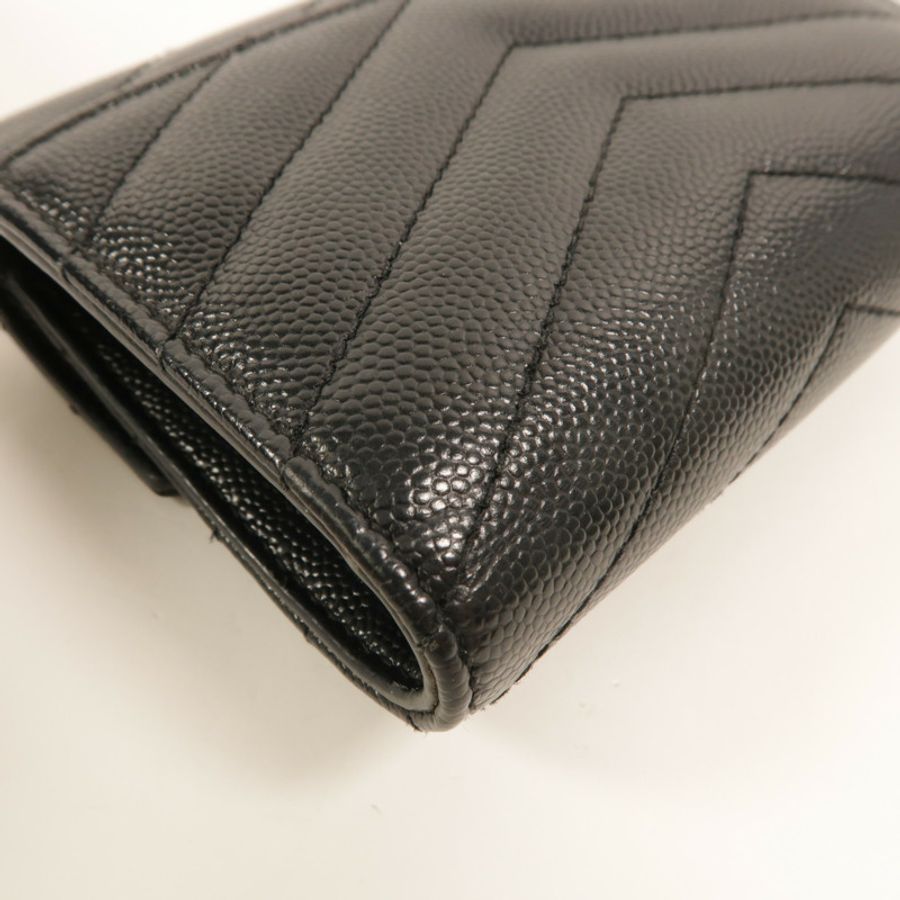 SAINT LAURENT 牛皮皮革Cassandre Matelasse Compact錢包-15