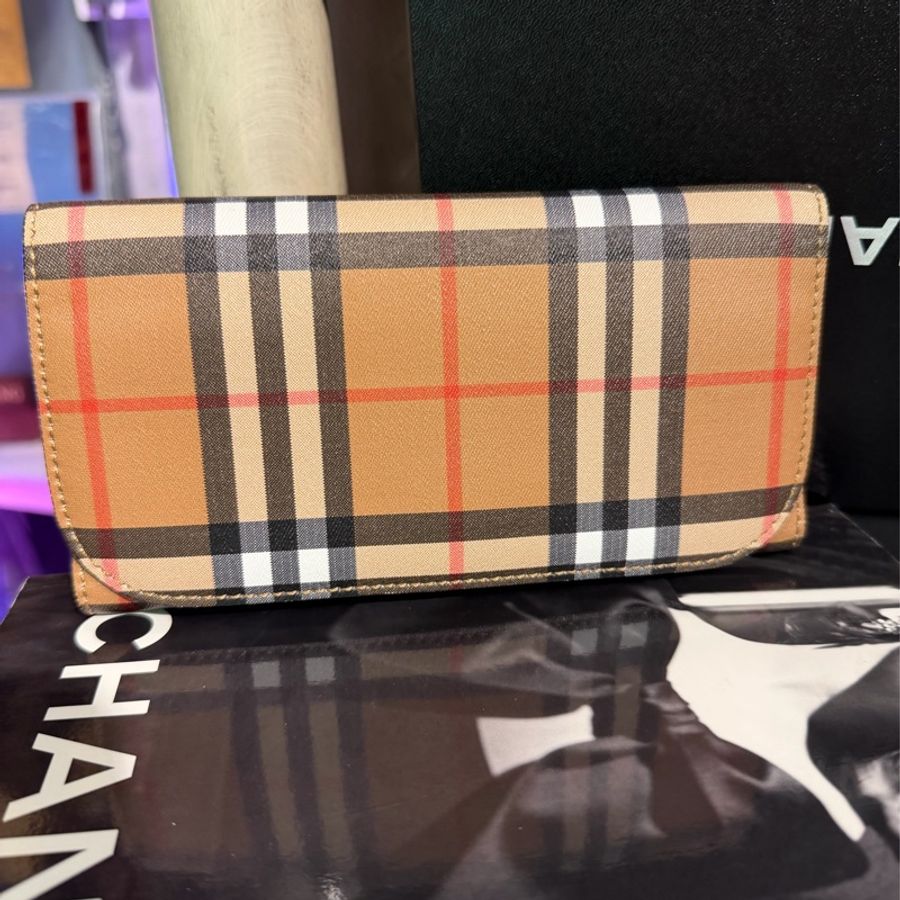 博柏利  Burberry  手拿包 經典長皮夾 長夾 男裝 女裝 經典款 黑色-5