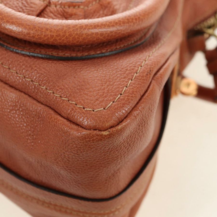 【日本直送】Chloe Paraty 手提包 真皮 兩用 棕色 金色 正品 am11700V-20