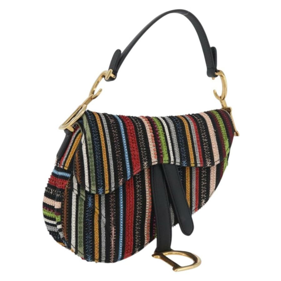 【日本直送】Christian Dior 馬鞍包手袋串珠多色金色正品 181922SM-0