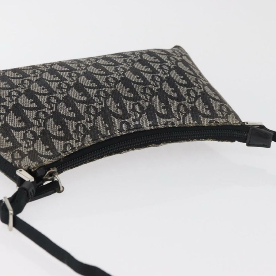 【日本直送】Christian Dior Trotter帆布配件包 灰色 銀色 正品 182611SAV-5