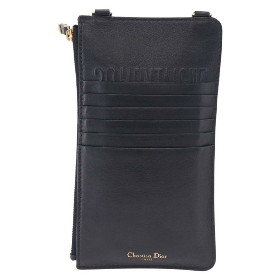 【日本直送】Christian Dior Trotter帆布Montaigne單肩包 海軍藍 金色 正品 182923A-1