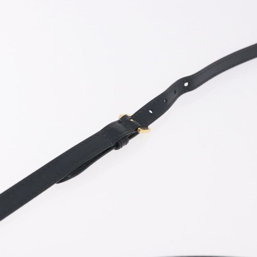 【日本直送】Christian Dior Trotter帆布Montaigne單肩包 海軍藍 金色 正品 182923A-7