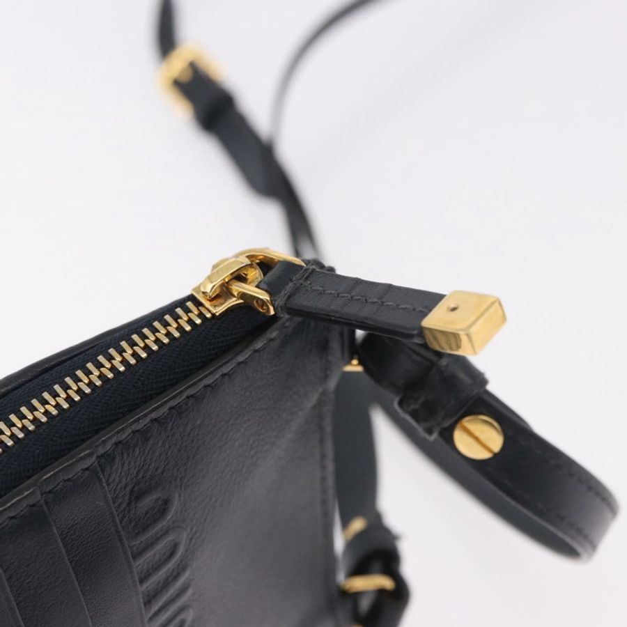 【日本直送】Christian Dior Trotter帆布Montaigne單肩包 海軍藍 金色 正品 182923A-9