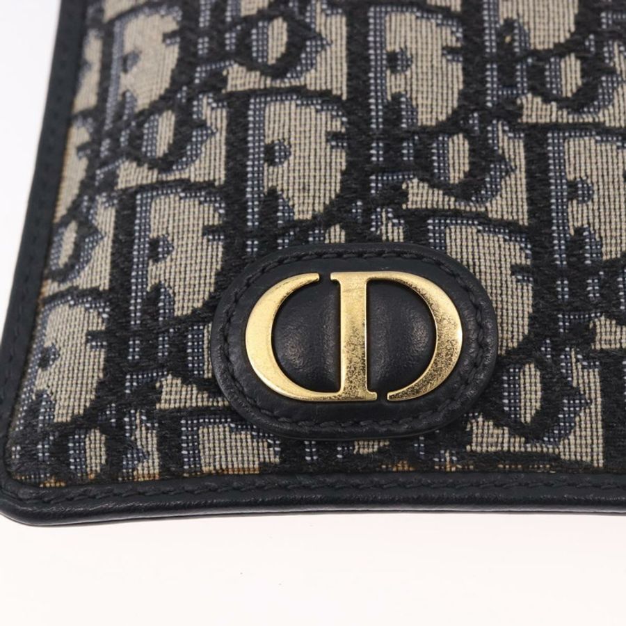 【日本直送】Christian Dior Trotter帆布Montaigne單肩包 海軍藍 金色 正品 182923A-17