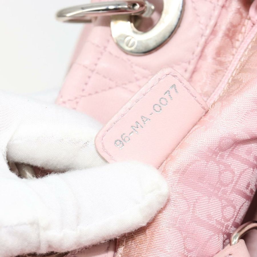【日本直送】Christian Dior Canage 手提包 2way 粉紅銀色 Auth bs35435A-10