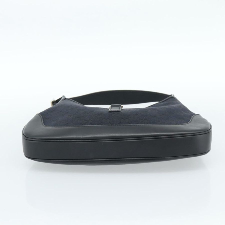 【日本直送】GUCCI GG帆布Jackie肩背包 黑色 銀色 001 8806 正品 183726V-4