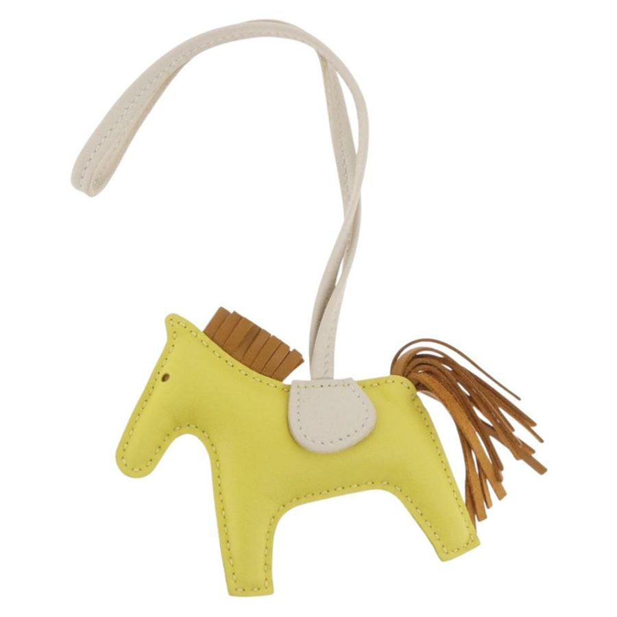 【日本直送】愛馬仕 Rodeo PM 皮革黃色吊飾，正品編號 184239M-0