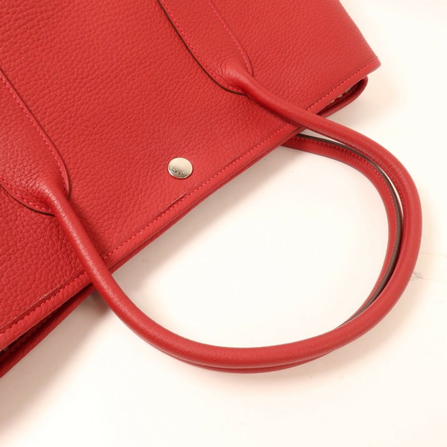 HERMES Negonda皮革Garden Party PM手挽袋Rouge Piment-7