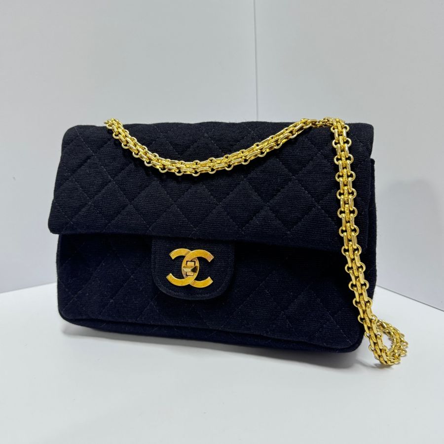 （極新🎁） Chanel CF23 黑金 雙翻蓋 斜背+肩背包-5