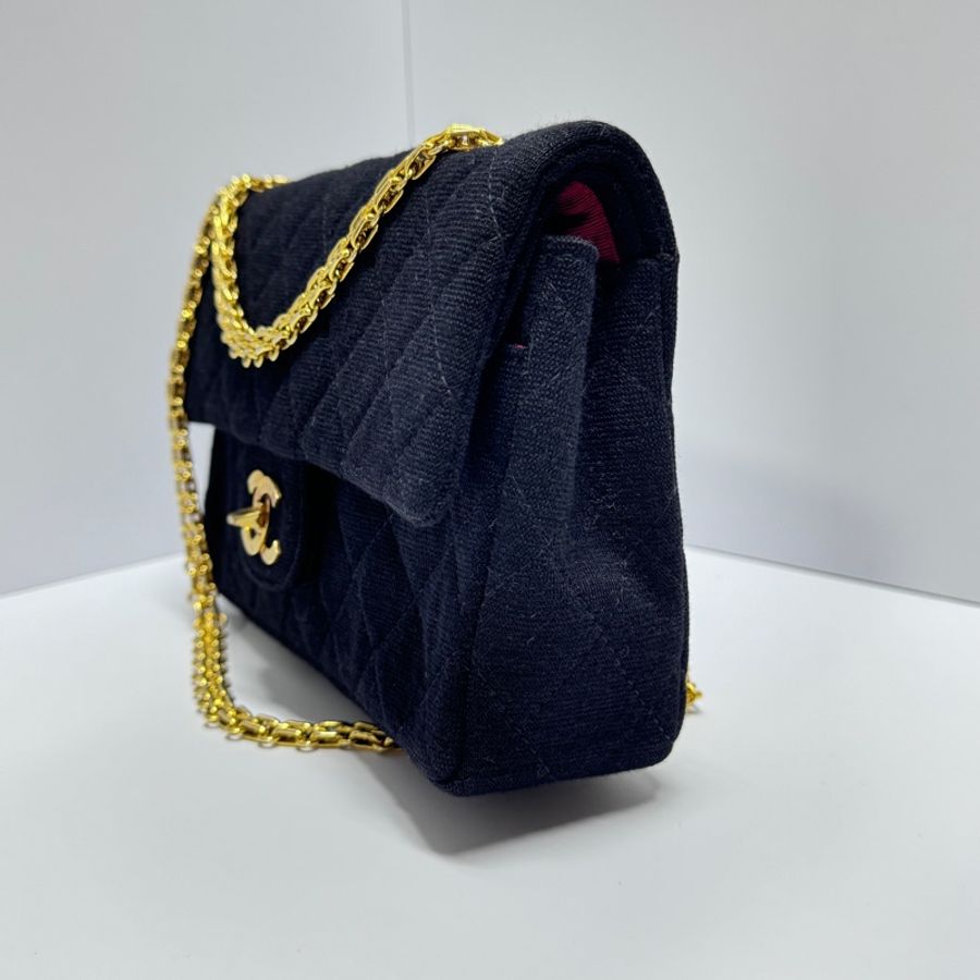 （極新🎁） Chanel CF23 黑金 雙翻蓋 斜背+肩背包-8