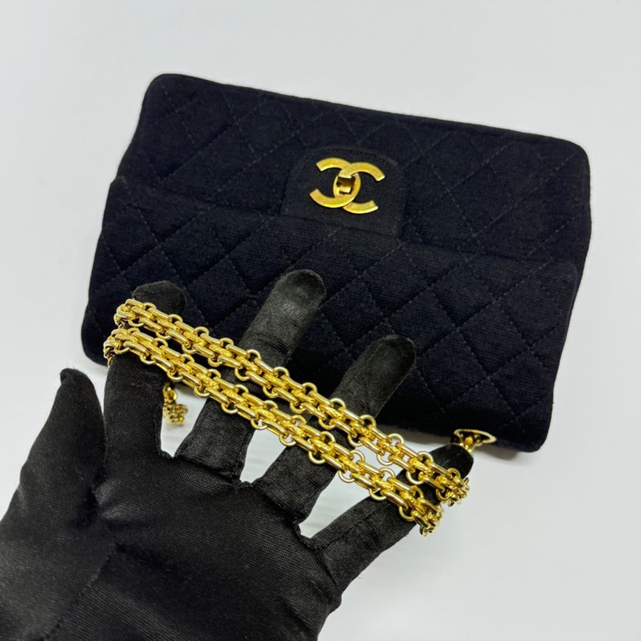 （極新🎁） Chanel CF23 黑金 雙翻蓋 斜背+肩背包-14