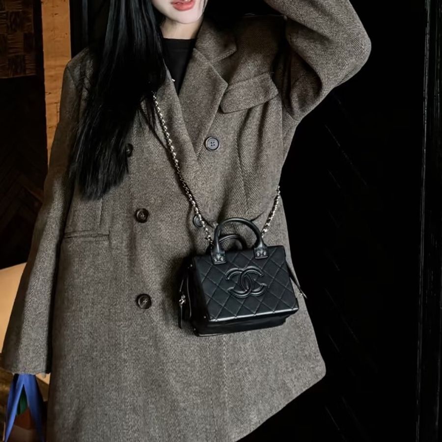 CHANEL香奈兒22BVanityCase相機包芯片款999新有購證🕵🏽-33