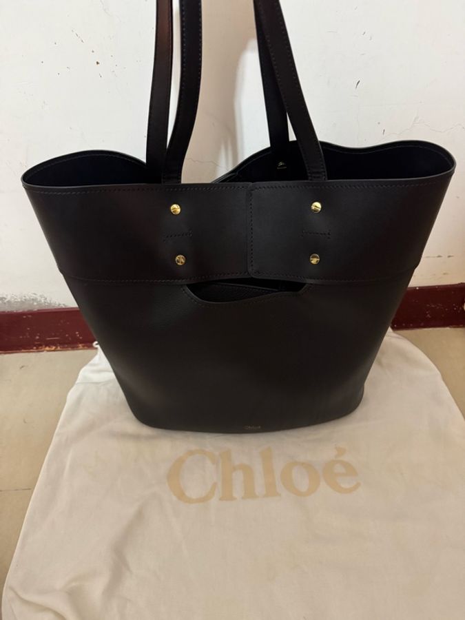 二手精品自售🔒 閒置絕版經典 Chloé鎖頭托特包,outlet購入-2