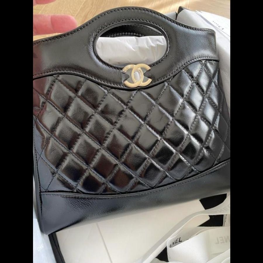 chanel 31bag mini 黑金 全新全配台灣現貨-0