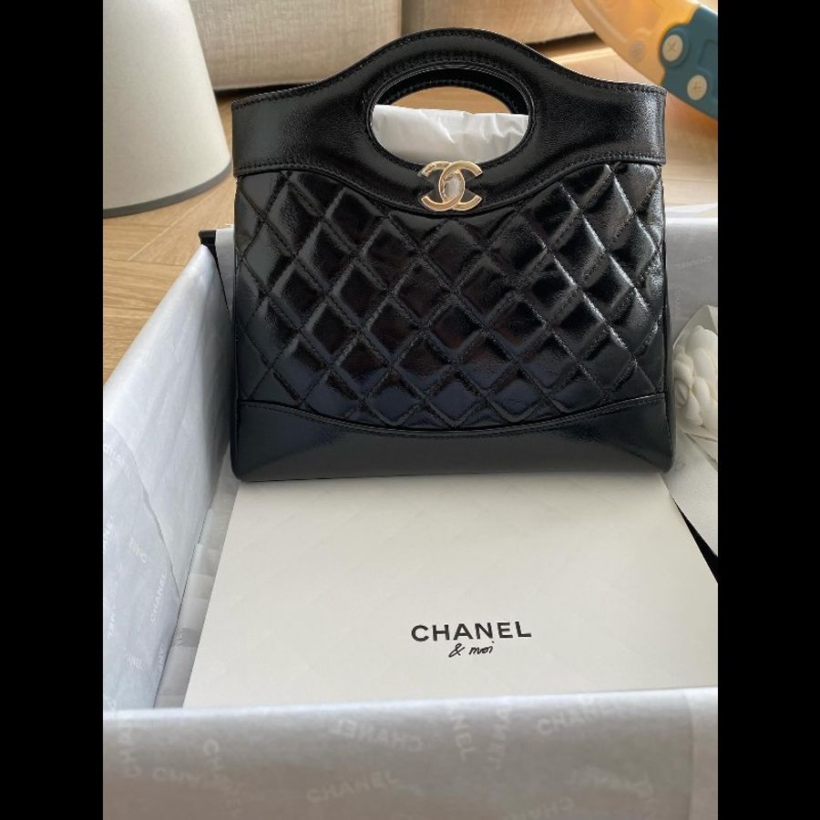 chanel 31bag mini 黑金 全新全配台灣現貨-1
