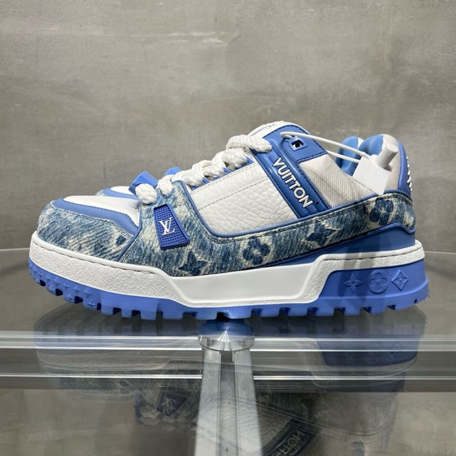 Louis Vuitton/路易威登 LV Trainer 白藍牛仔胖丁  UK8 /42碼-2