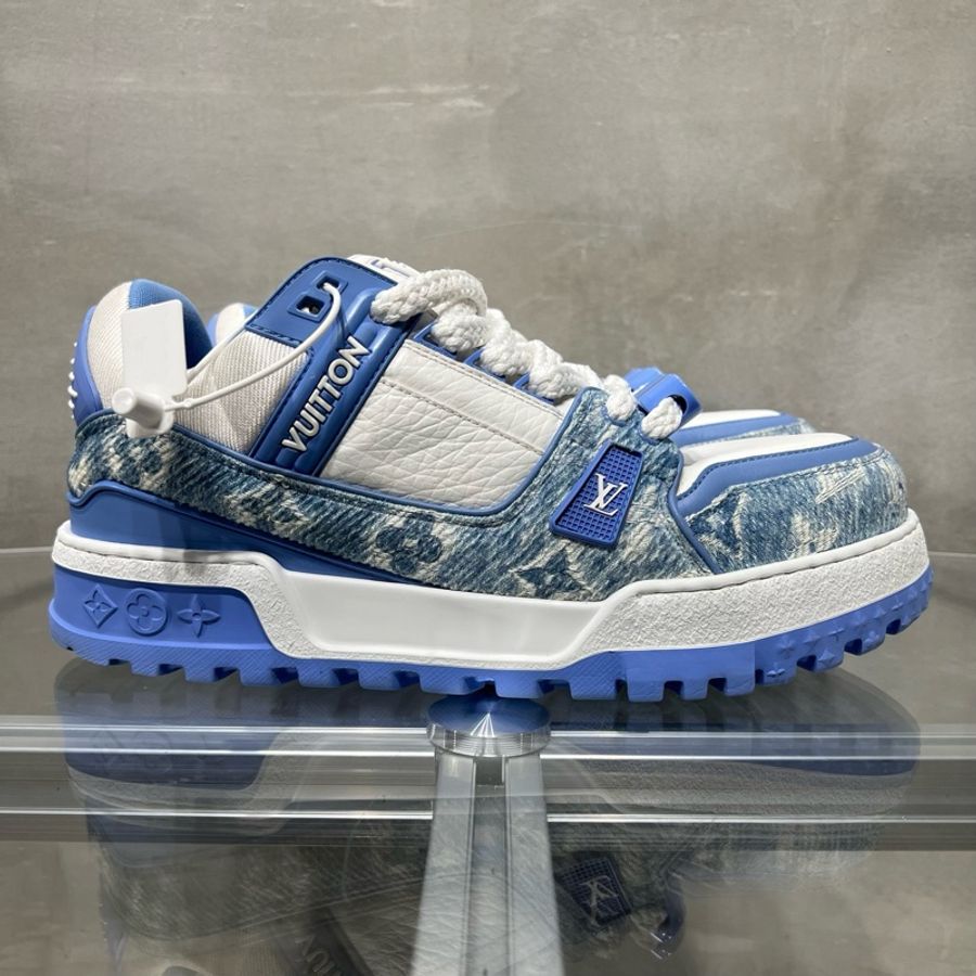 Louis Vuitton/路易威登 LV Trainer 白藍牛仔胖丁  UK8 /42碼-3