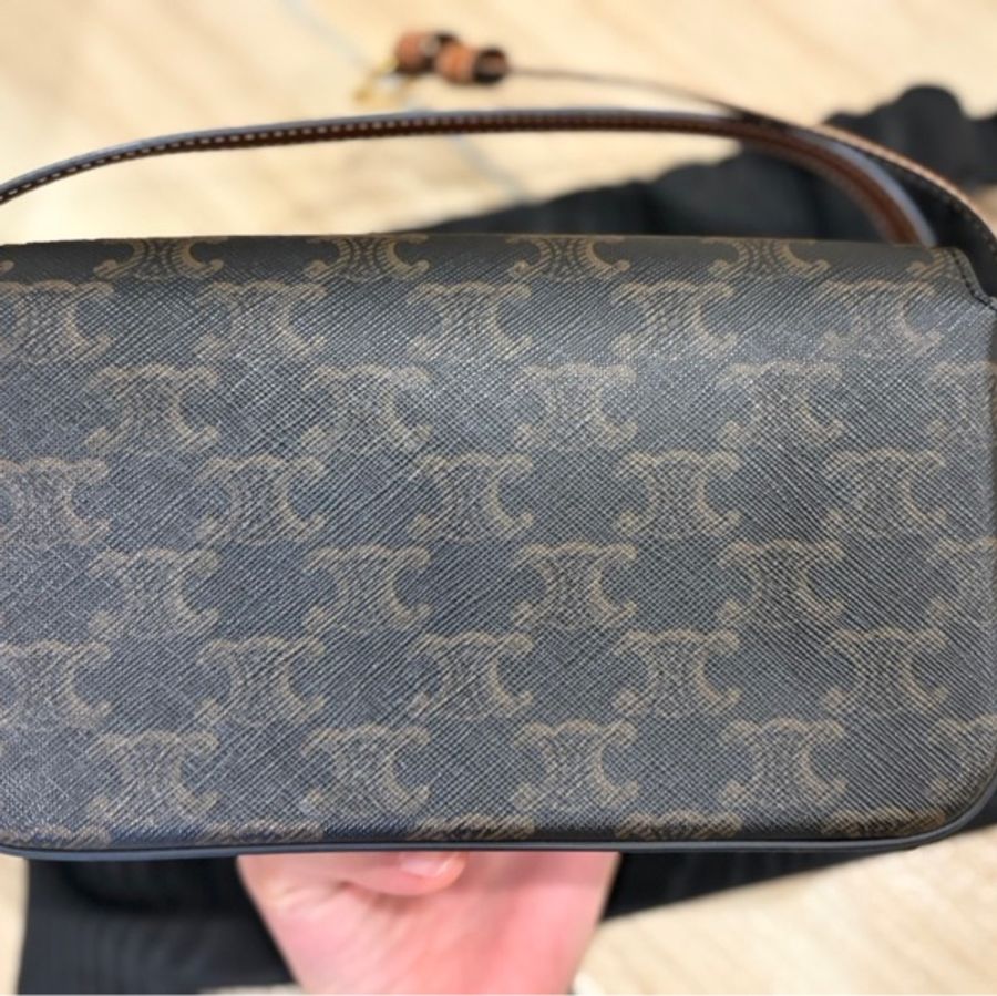 CELINE 凱旋門老花腋下包-6