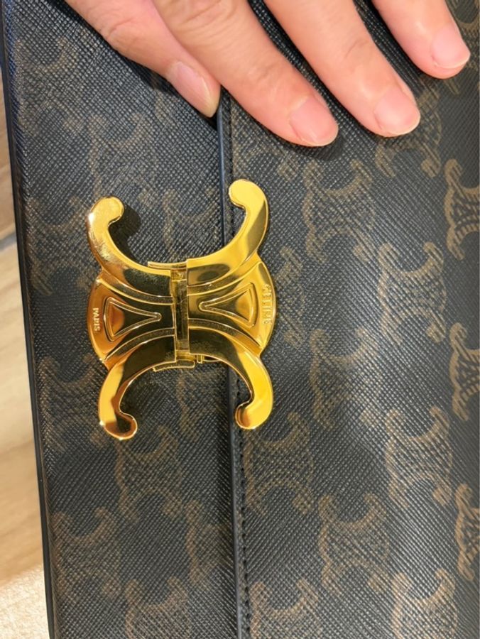 CELINE 凱旋門老花腋下包-13