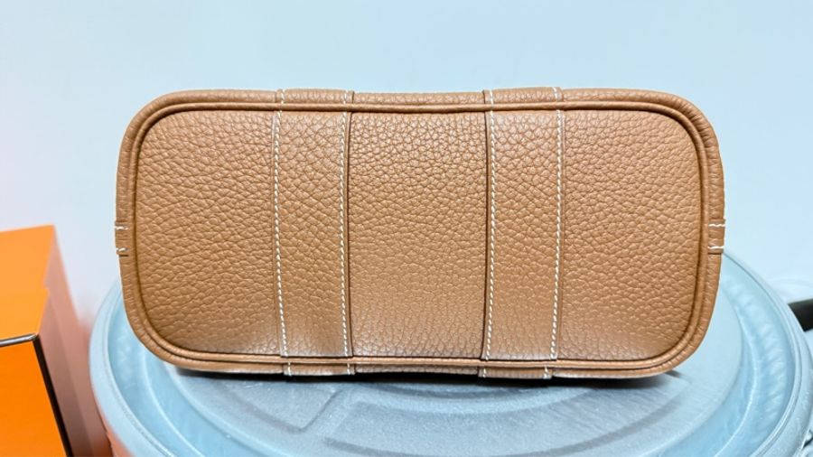 全新愛馬仕Hermes Mini Garden 23金棕帆布G刻-2
