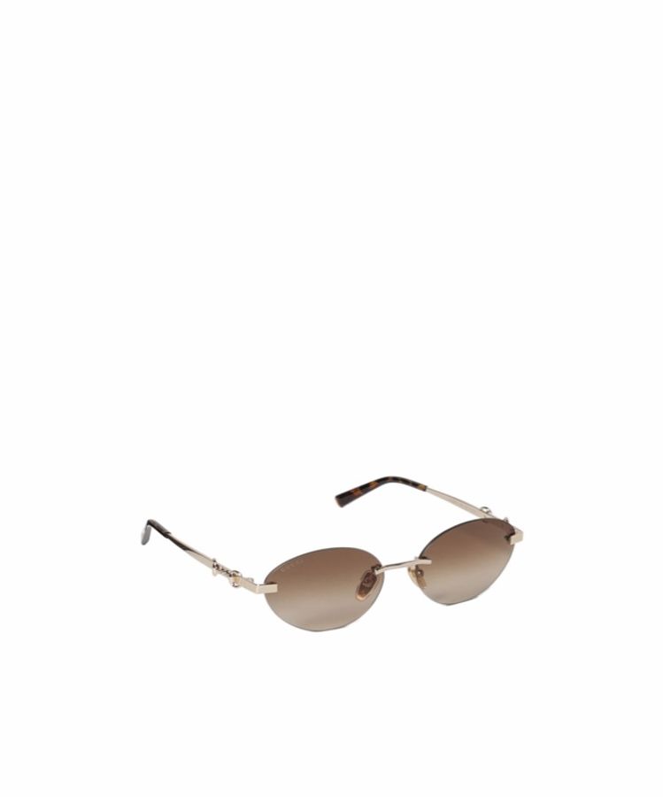 Gucci 女士 幾何框太陽鏡58 均碼碼橋寬: 1.7cm; 鏡腿長: 14.5cm; 鏡片直徑: 5.8cm-4