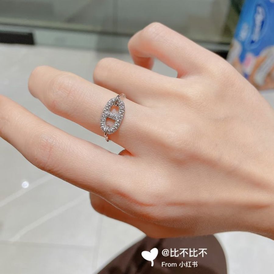 HERMES Farandole 18K白金鑽石戒指 - 49 0.45carat-1