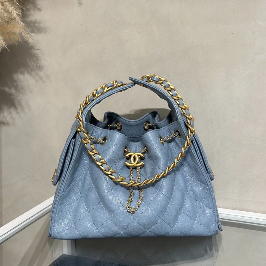 CHANEL 25 Hobo Bag - 小號霧霾藍金-0