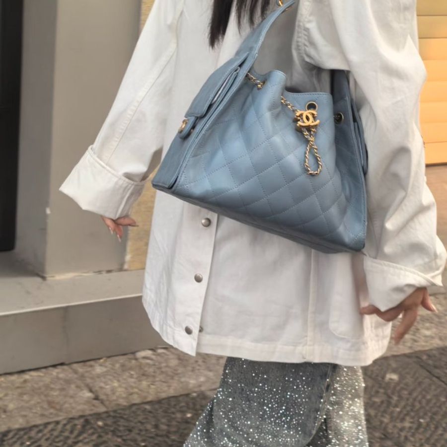 CHANEL 25 Hobo Bag - 小號霧霾藍金-1