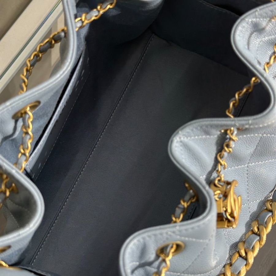 CHANEL 25 Hobo Bag - 小號霧霾藍金-6