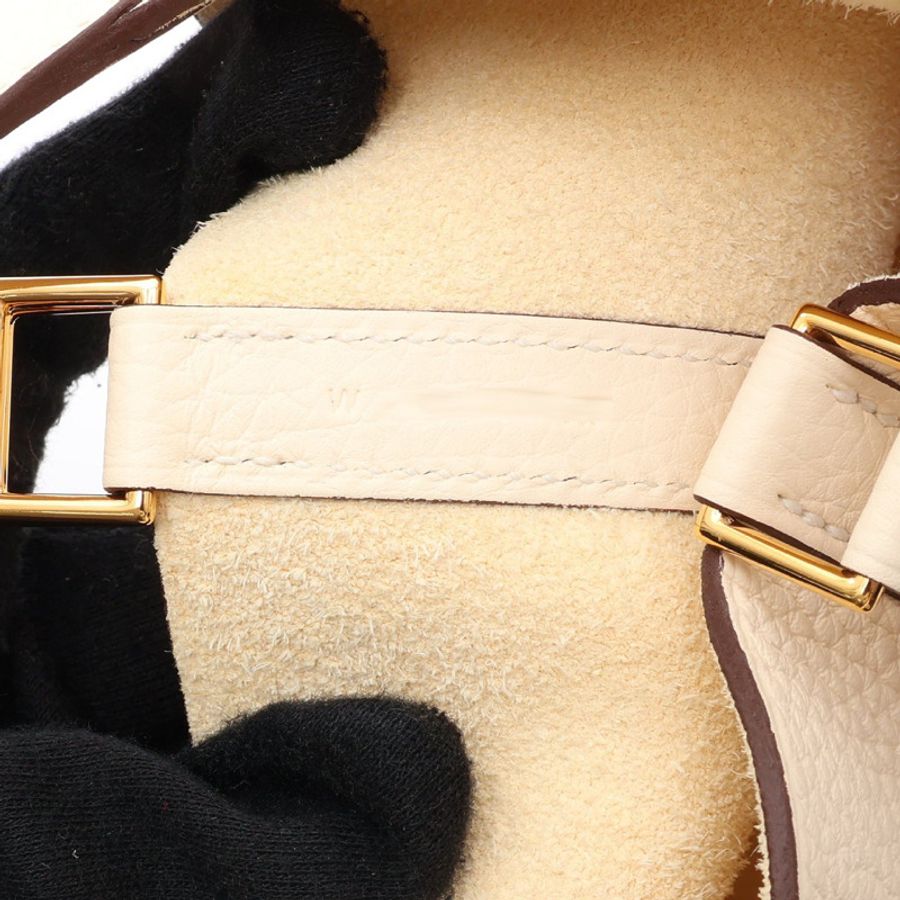 奶油白 TC牛皮 Picotin Lock 18 手提包 W刻【HERMES 愛馬仕】 H056289CC-4